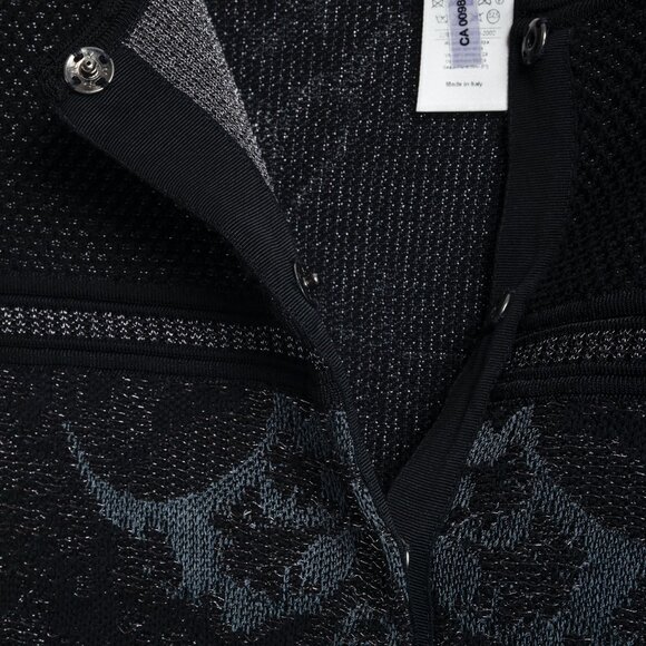 Roberto Cavalli Black Metallic Knit Cardigan - Picture 9 of 12